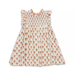 Pink Chicken New York Girls' Stevie Smocked Dress  8Y Lined Dress